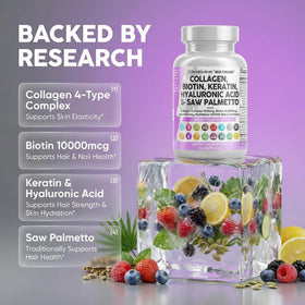 Clean Nutraceuticals Collagène 1000mg 90 Capsules sur fond neutre