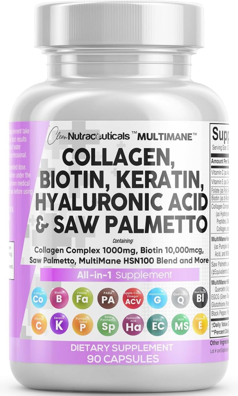 Clean Nutraceuticals Collagène 1000mg 90 Capsules vue avant