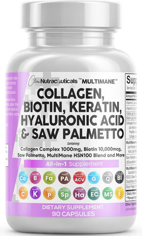 Clean Nutraceuticals Collagène 1000mg 90 Capsules vue avant
