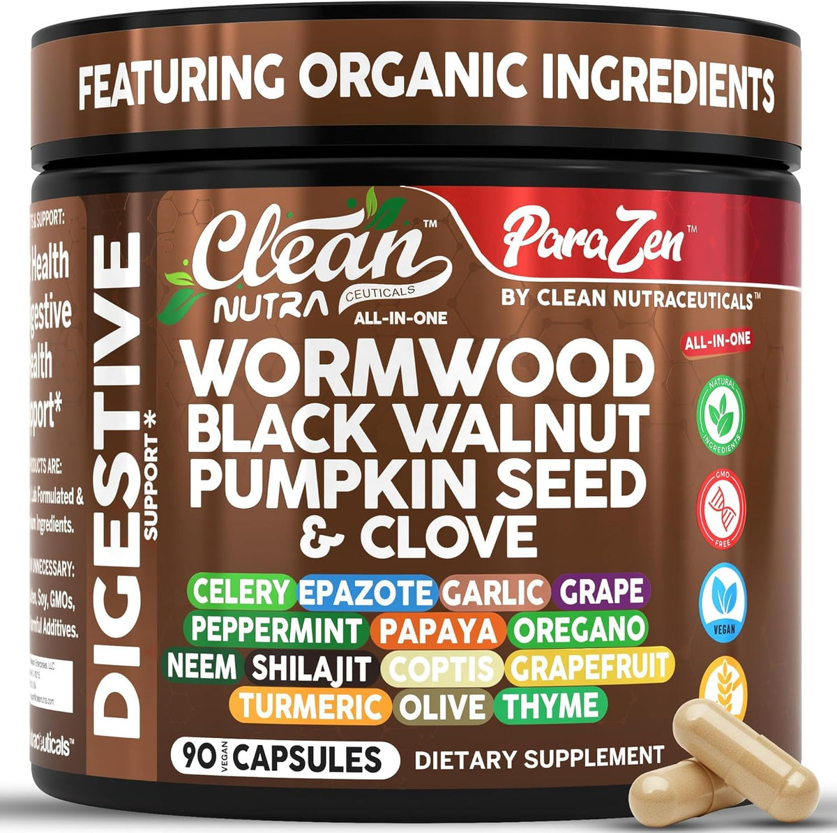 Clean Nutraceuticals complément alimentaire 90 capsules vue de face
