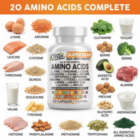 Clean Nutraceuticals complément alimentaire acides aminés 118g capsules
