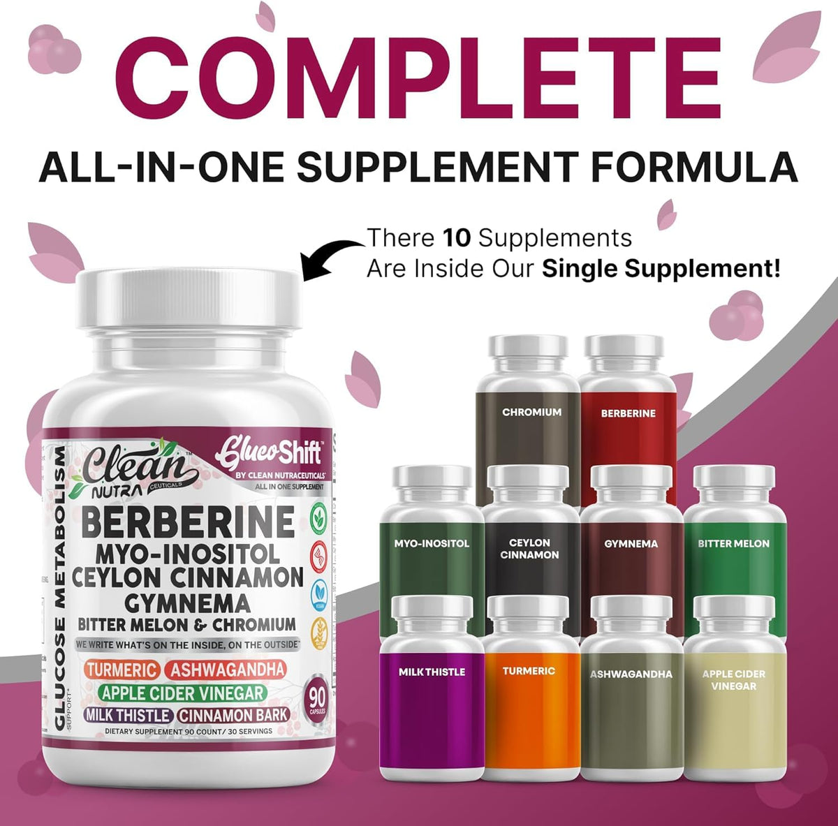 Clean Nutraceuticals Complément Alimentaire Berbérine 90 Capsules Végétales ouvertes