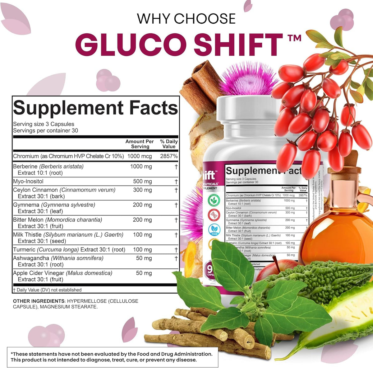Clean Nutraceuticals Complément Alimentaire Berbérine 90 Capsules Végétales avec ingrédients