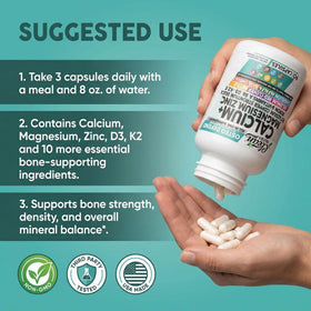 Clean Nutraceuticals Complément Alimentaire Calcium Magnésium Zinc 1200 mg packaging