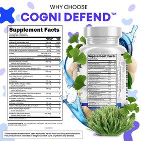 Clean Nutraceuticals Complément Alimentaire Cérébral 60 Capsules avec ingrédients listés