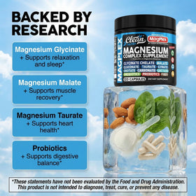 Clean Nutraceuticals Complément Alimentaire Magnésium 1000mg Vegan - capsules à l'intérieur