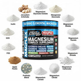 Clean Nutraceuticals Complément Alimentaire Magnésium 1000mg Vegan - étiquette