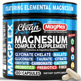 Clean Nutraceuticals Complément Alimentaire Magnésium 1000mg Vegan - vue avant