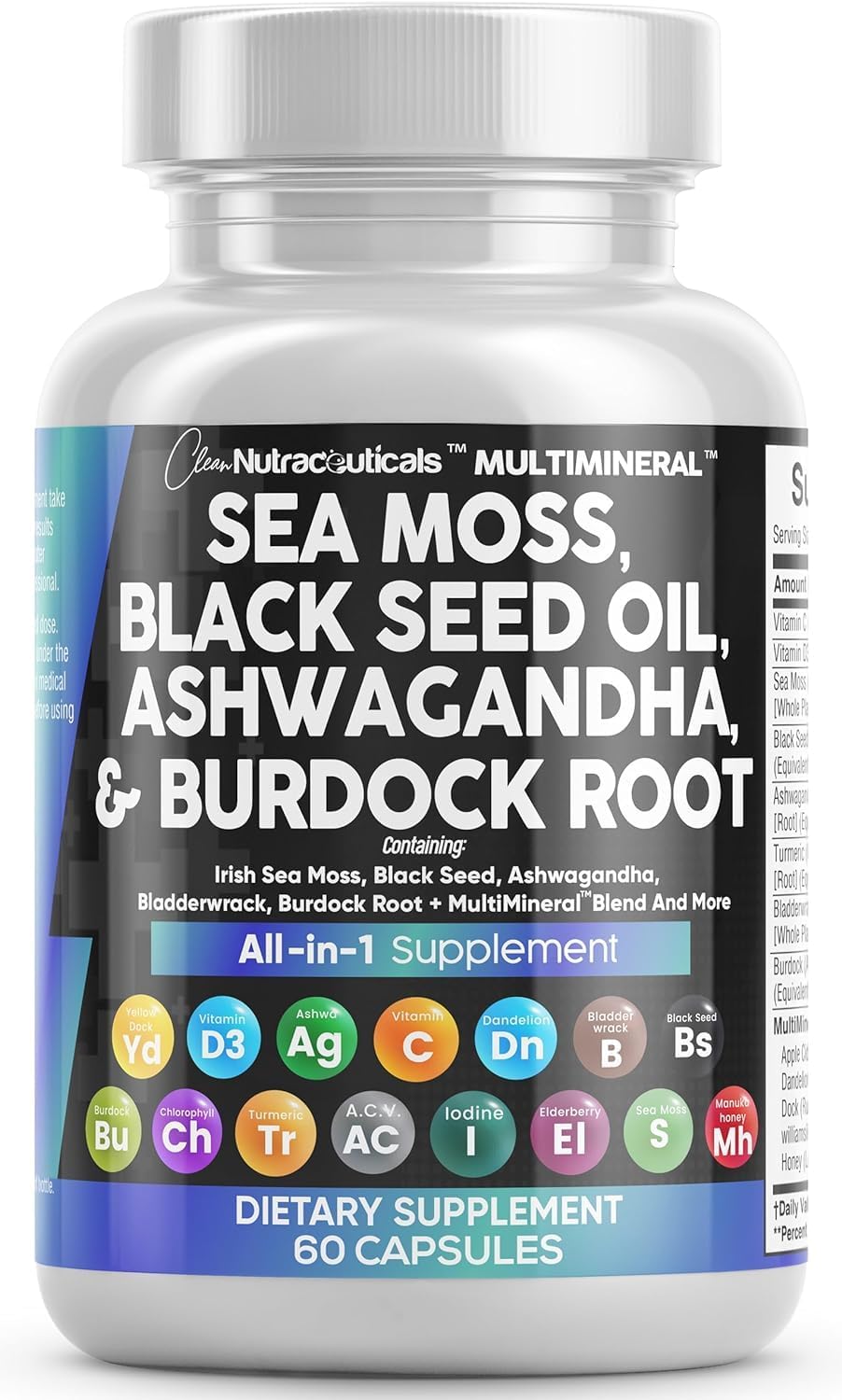 Clean Nutraceuticals Complément Alimentaire MultiMinéral 15 en 1 vue de face