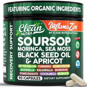 Clean Nutraceuticals complément alimentaire Soursop 90 capsules vue de face
