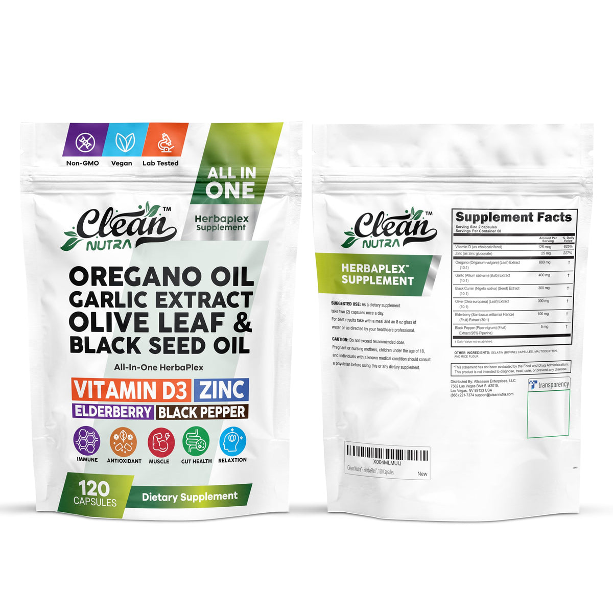 Clean Nutraceuticals complément alimentaire sur un fond neutre