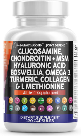 Clean Nutraceuticals complément articulaire 1500mg glucosamine 1200mg chondroïtine avant
