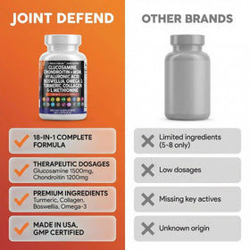 Clean Nutraceuticals complément articulaire 1500mg glucosamine 1200mg chondroïtine près d'autres compléments alimentaires