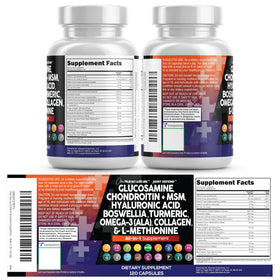 Clean Nutraceuticals complément articulaire 1500mg glucosamine 1200mg chondroïtine en mode de vie actif