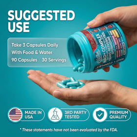 Clean Nutraceuticals Complément NAD Resvératrol 90 Capsules ouvertes avec capsules visibles
