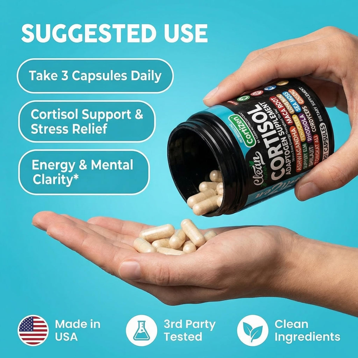 Clean Nutraceuticals Compléments Alimentaires Ashwagandha 109g emballage