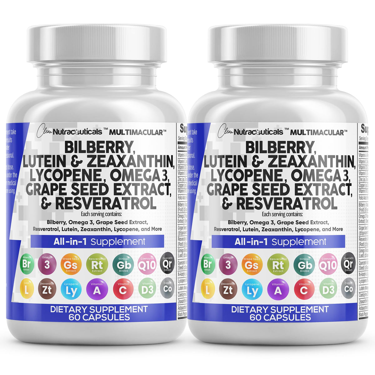 Clean Nutraceuticals Compléments Alimentaires Œil 60 Capsules vue avant
