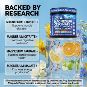 Clean Nutraceuticals Complex de Magnésium Glycinate, capsules végétales à l'intérieur du flacon