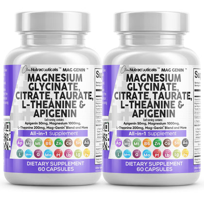 Clean Nutraceuticals Complexe Magnésium Glycinate 1000mg avant-plan