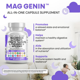 Clean Nutraceuticals Complexe Magnésium Glycinate 1000mg contenu