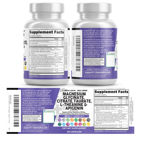 Clean Nutraceuticals Complexe Magnésium Glycinate 1000mg sur table
