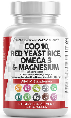 Clean Nutraceuticals CoQ10 200mg Complément Alimentaire avec Oméga 3