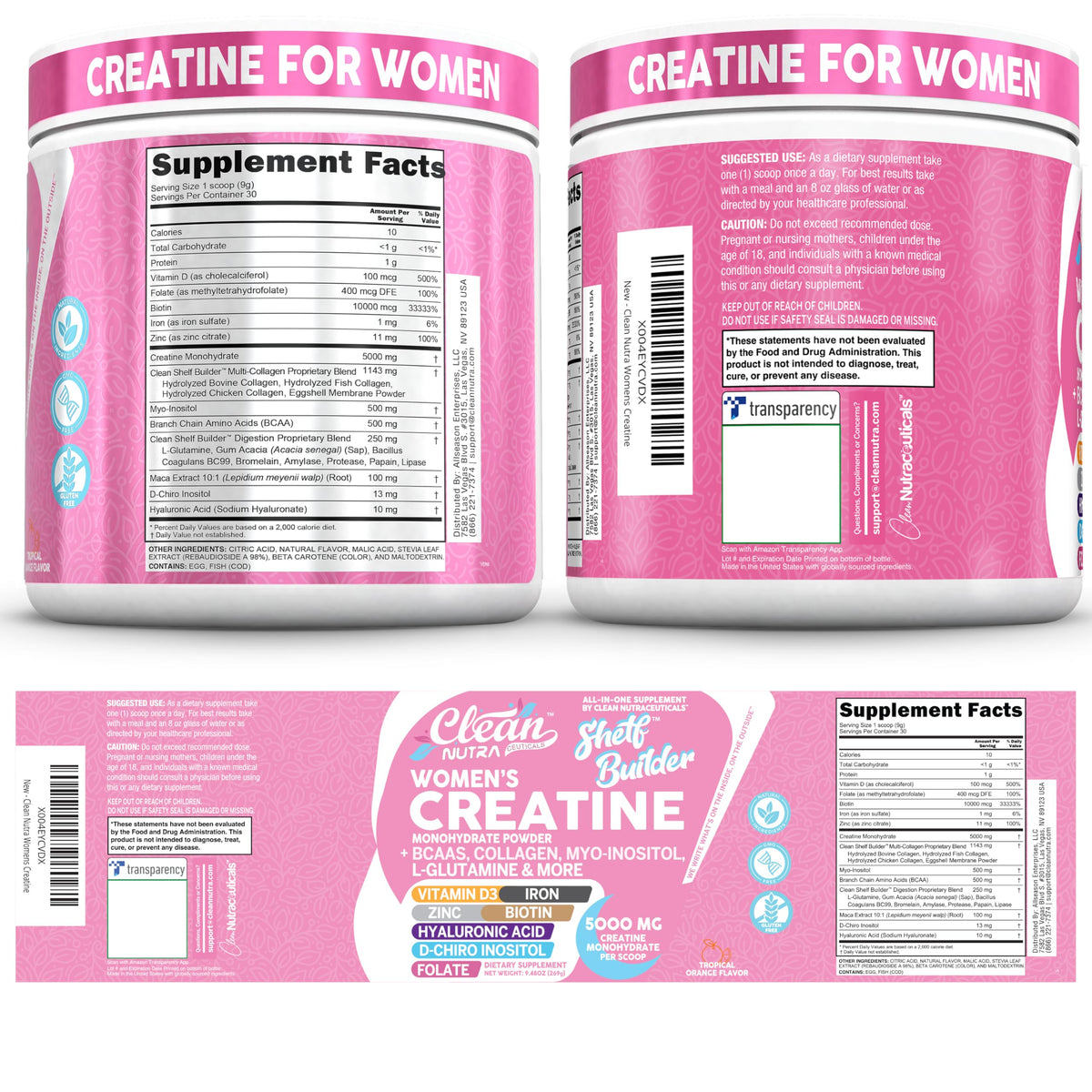 Clean Nutraceuticals Créatine pour Femmes 340g en utilisation pendant l'entraînement