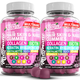 Clean Nutraceuticals Gummies Biotine Collagène Kératine 440g vue de face