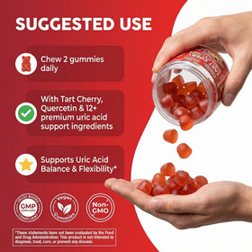 Clean Nutraceuticals Gummies Cerise Acide Urique 60 Gummies avec une cuillère