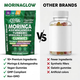 Clean Nutraceuticals Gummies Moringa 222g - gummies dans un bol