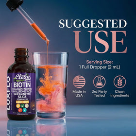 Clean Nutraceuticals LuxFlo gouttes dans une cuillère