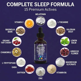 Clean Nutraceuticals Mélatonine 10mg 120mL bouteille sur fond blanc