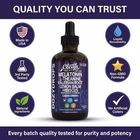 Clean Nutraceuticals Mélatonine 10mg 120mL en gouttes
