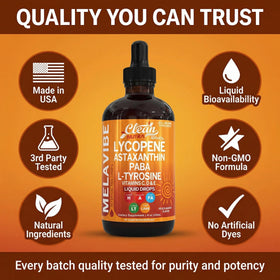Clean Nutraceuticals MelaVibe gouttes bronzantes 4 Fl Oz avec ingrédients naturels