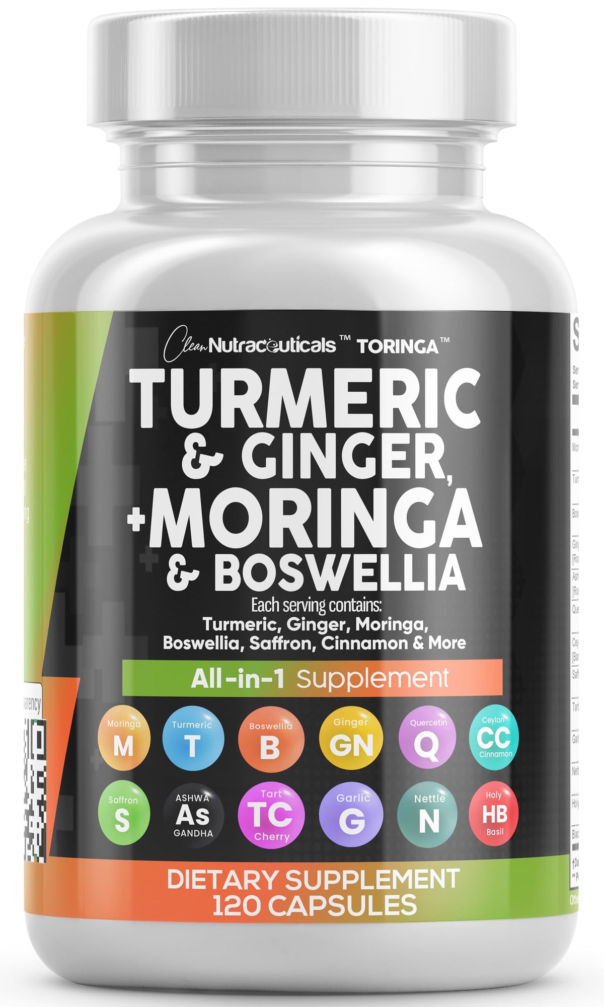 Clean Nutraceuticals Moringa Curcuma emballage avant vue
