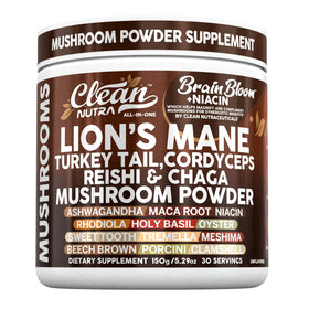 Clean Nutraceuticals Poudre de Champignons Adaptogènes 222g vue avant