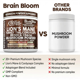 Clean Nutraceuticals Poudre de Champignons sur une cuillère