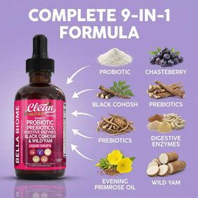 Clean Nutraceuticals Probiotiques pour femmes gouttes, format de 118g