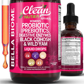 Clean Nutraceuticals Probiotiques pour femmes gouttes, vue de face