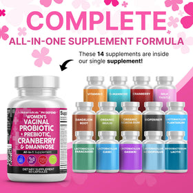Clean Nutraceuticals Probiotiques Vaginales, capsules sur fond blanc