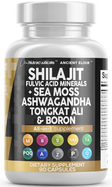 Clean Nutraceuticals Shilajit complément alimentaire 90 capsules vue de face