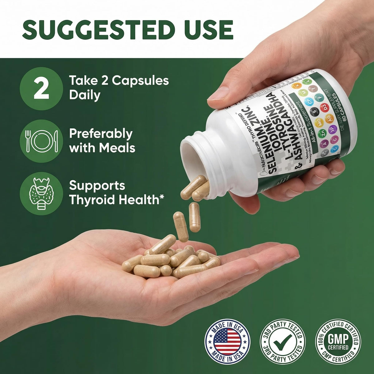 Clean Nutraceuticals ThyroDefend - ingrédients principaux listés