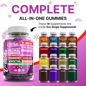 Clean Nutraceuticals Vbiotic Gummies Cranberry packaging