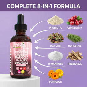 Clean Nutraceuticals VBiotic Probiotiques avec cranberry et D-Mannose