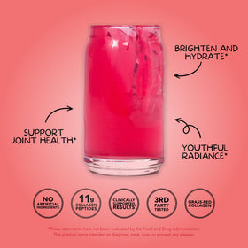 Clean Simple Eats Collagen + Beauty Blend Cerise Glacée ingrédients sur l'emballage