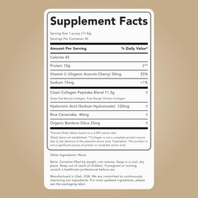 Clean Simple Eats Collagen + Beauty Blend packaging details