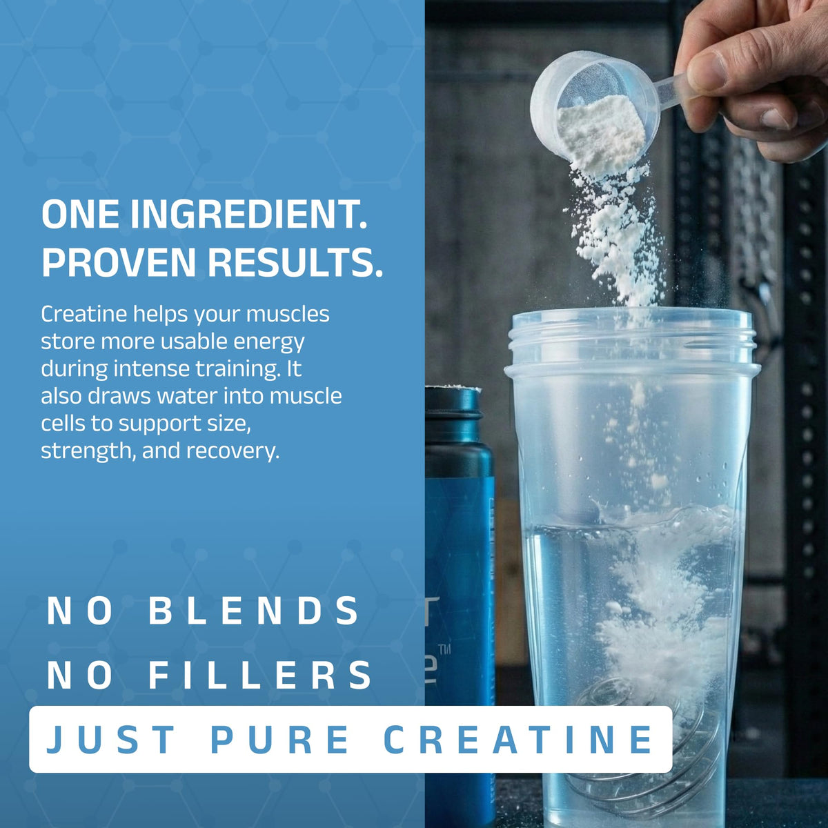 CleanForm Nutrition Créatine Monohydrate Pure 472g - étiquette du produit