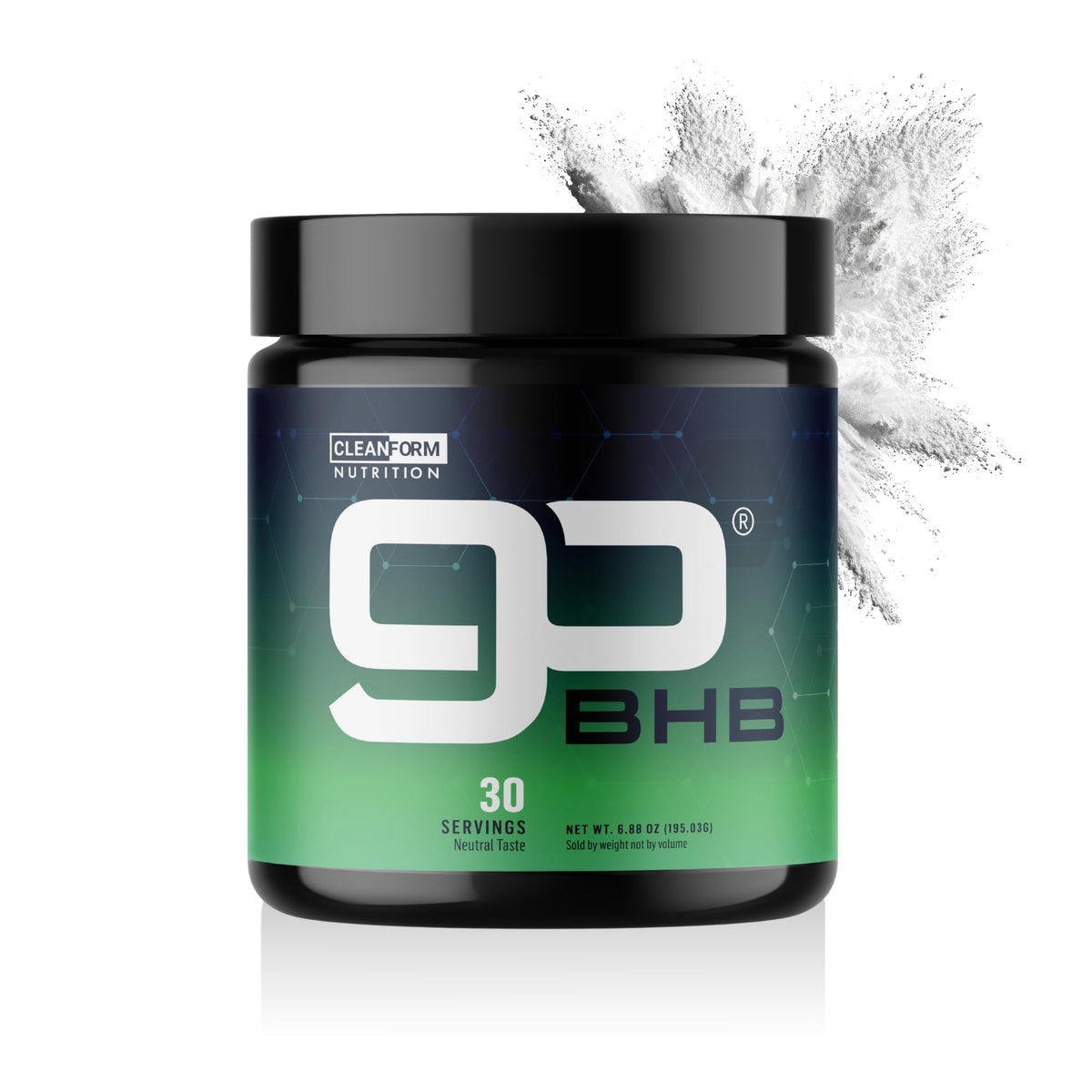 CleanForm Nutrition goBHB® Poudre d'Énergie Propre 259g vue de face