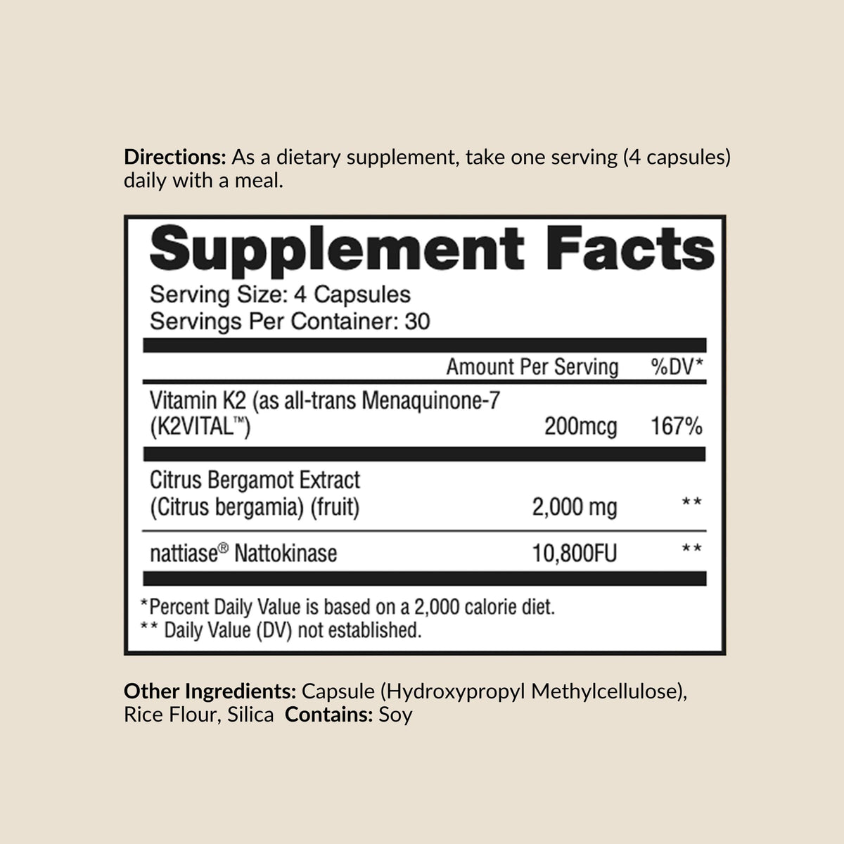 CleanForm Nutrition Pure Blood côté de l'emballage