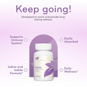 Clear Formulas Complément Alimentaire Iode 12,5 mg - capsules sur un fond blanc